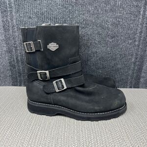 Harley-Davidson Parker 8” Black Leather Motorcycle Riding Moto Boots Mens 13